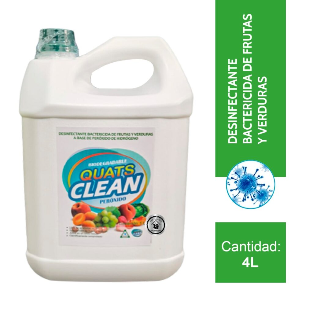 QUATS CLEAN PEROXIDO DESINFECTANTE DE FRUTAS Y VERDURAS QUATS CLEAN S
